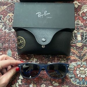Ray-ban New Wayfarer Blue RB2132 6053/71 55-18 Medium Gradient